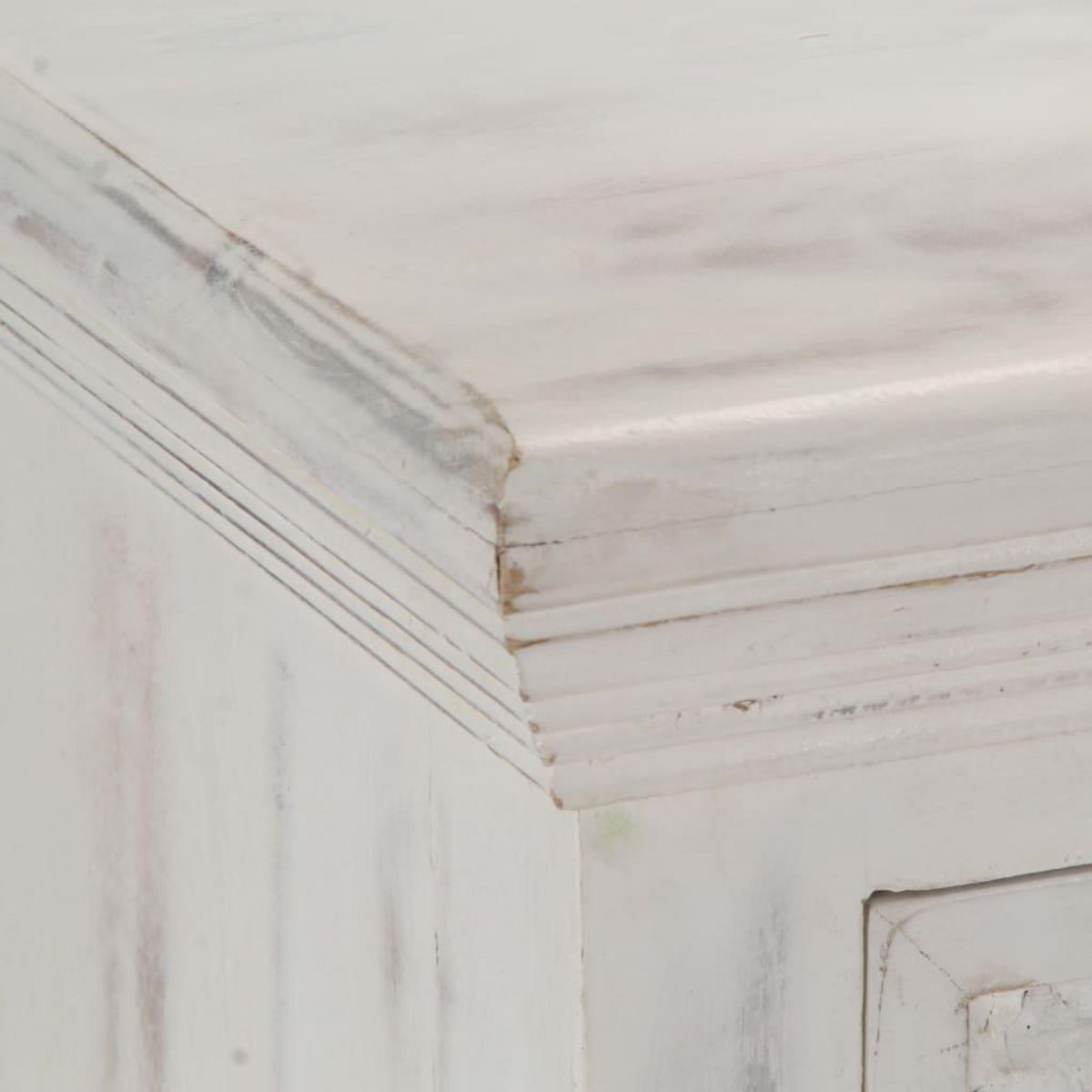 VIDAXL Buffet Blanc 140x40x74 cm Bois de manguier massif