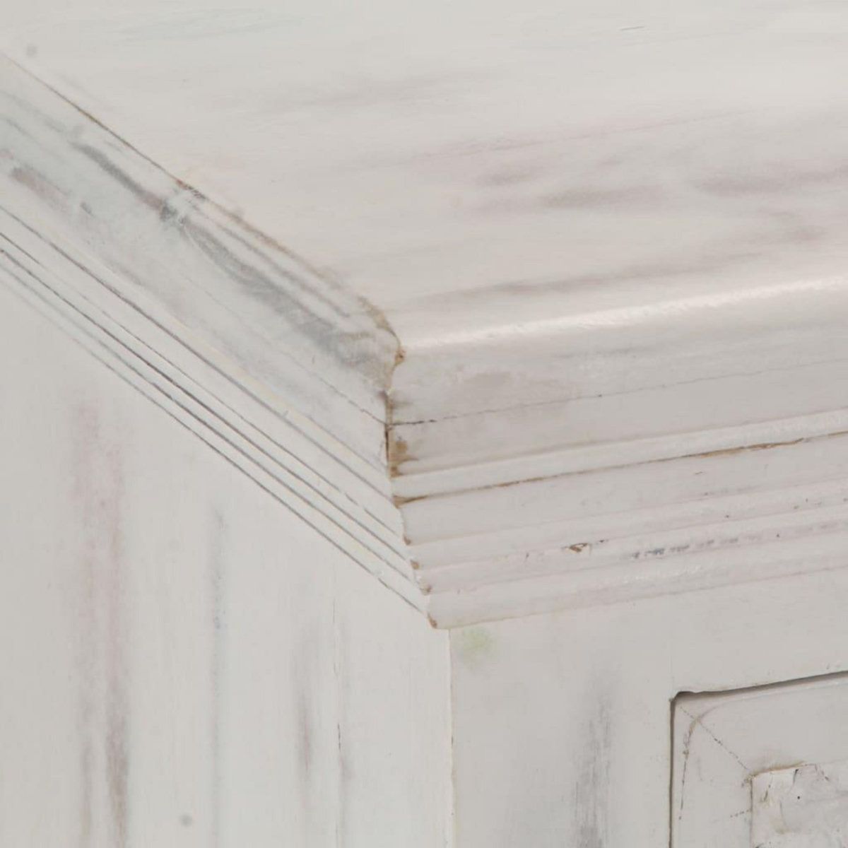 VIDAXL Buffet Blanc 140x40x74 cm Bois de manguier massif