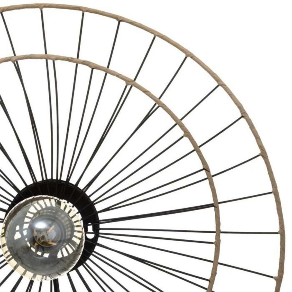 ATMOSPHERA Applique Murale en Métal Design  Alara  45cm Noir