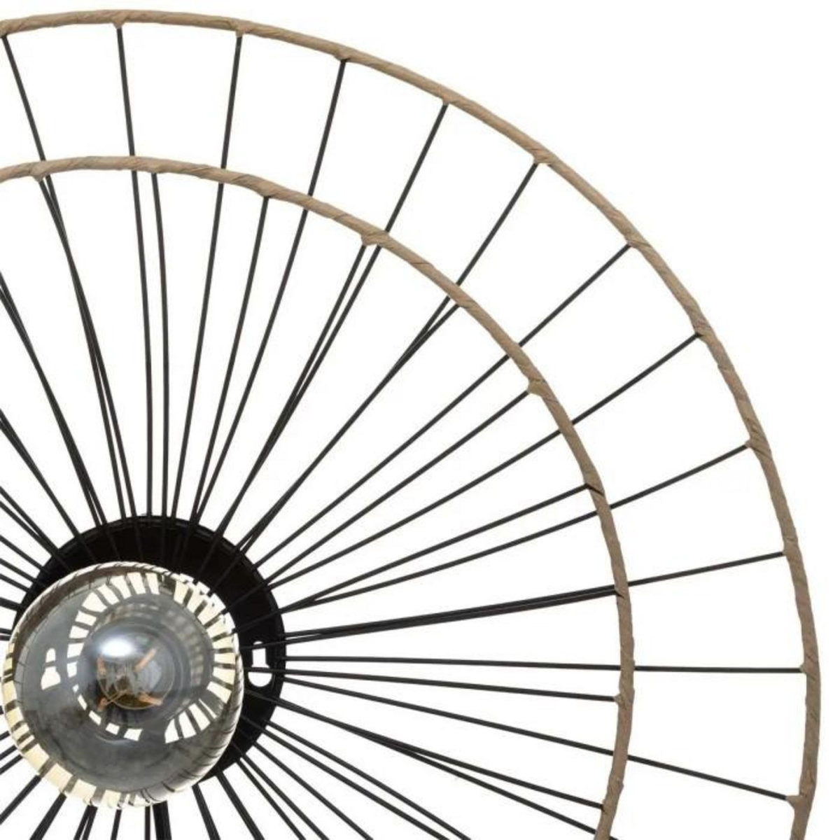 ATMOSPHERA Applique Murale en Métal Design  Alara  45cm Noir