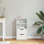 Voir la diapositive 3 : VIDAXL Armoire laterale tiroirs ODDA blanc 40x24x79 cm bois massif pin