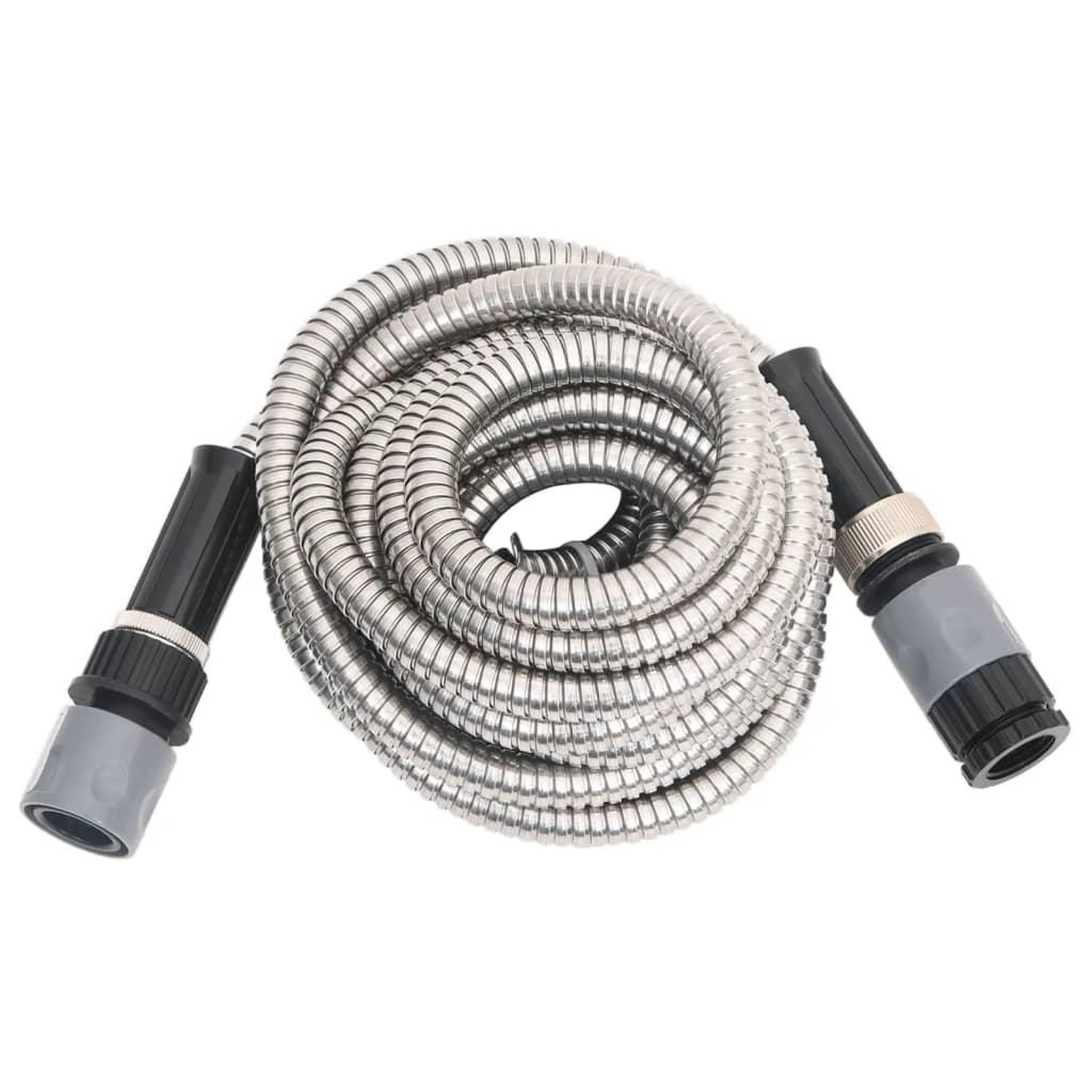 Voir la diapositive 3 : VIDAXL Tuyau d'arrosage buse de pulverisation argente 0,6  30 m inox