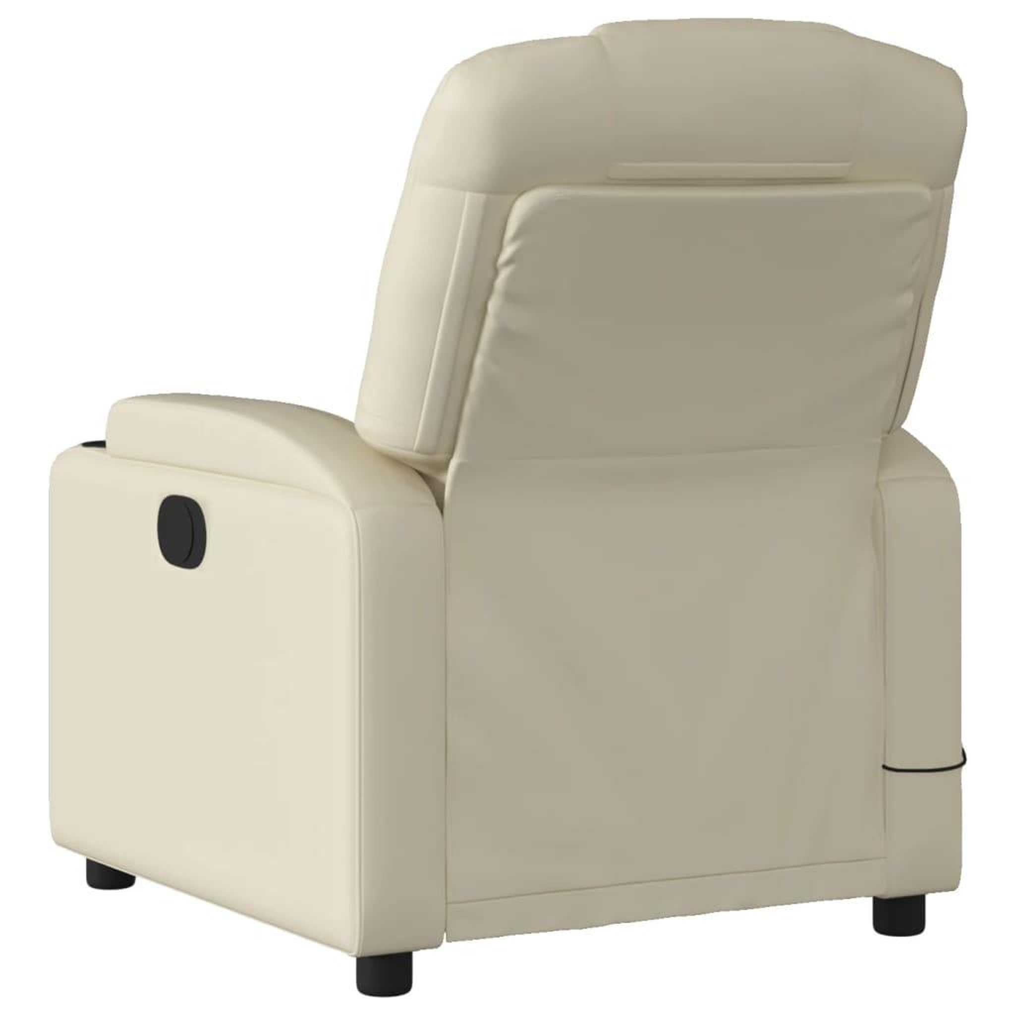 Voir la diapositive 5 : VIDAXL Fauteuil de massage inclinable electrique creme similicuir