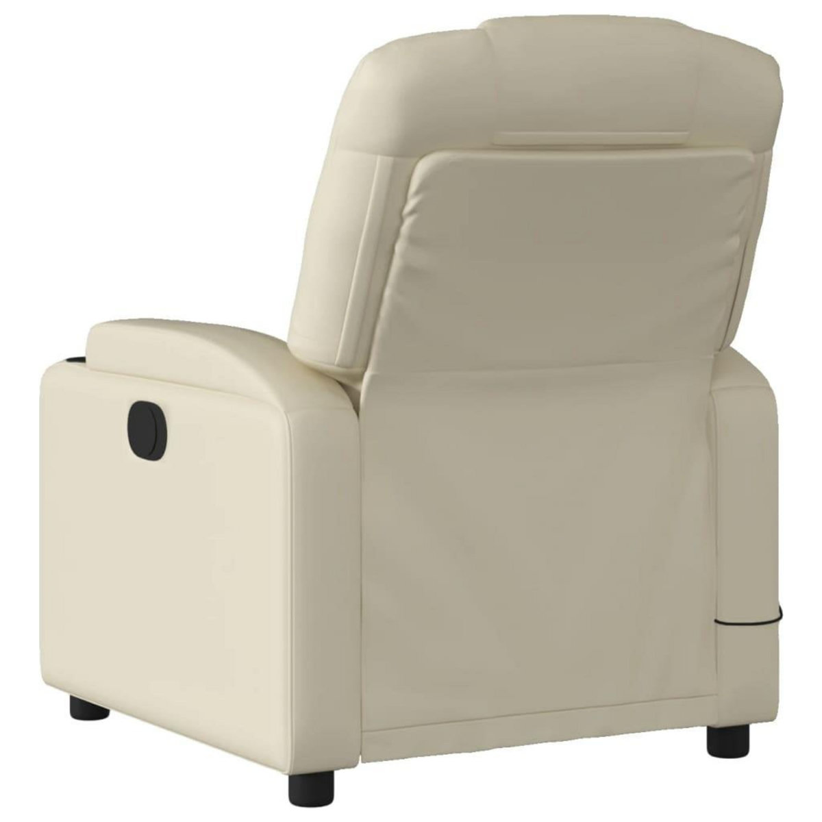 VIDAXL Fauteuil de massage inclinable electrique creme similicuir