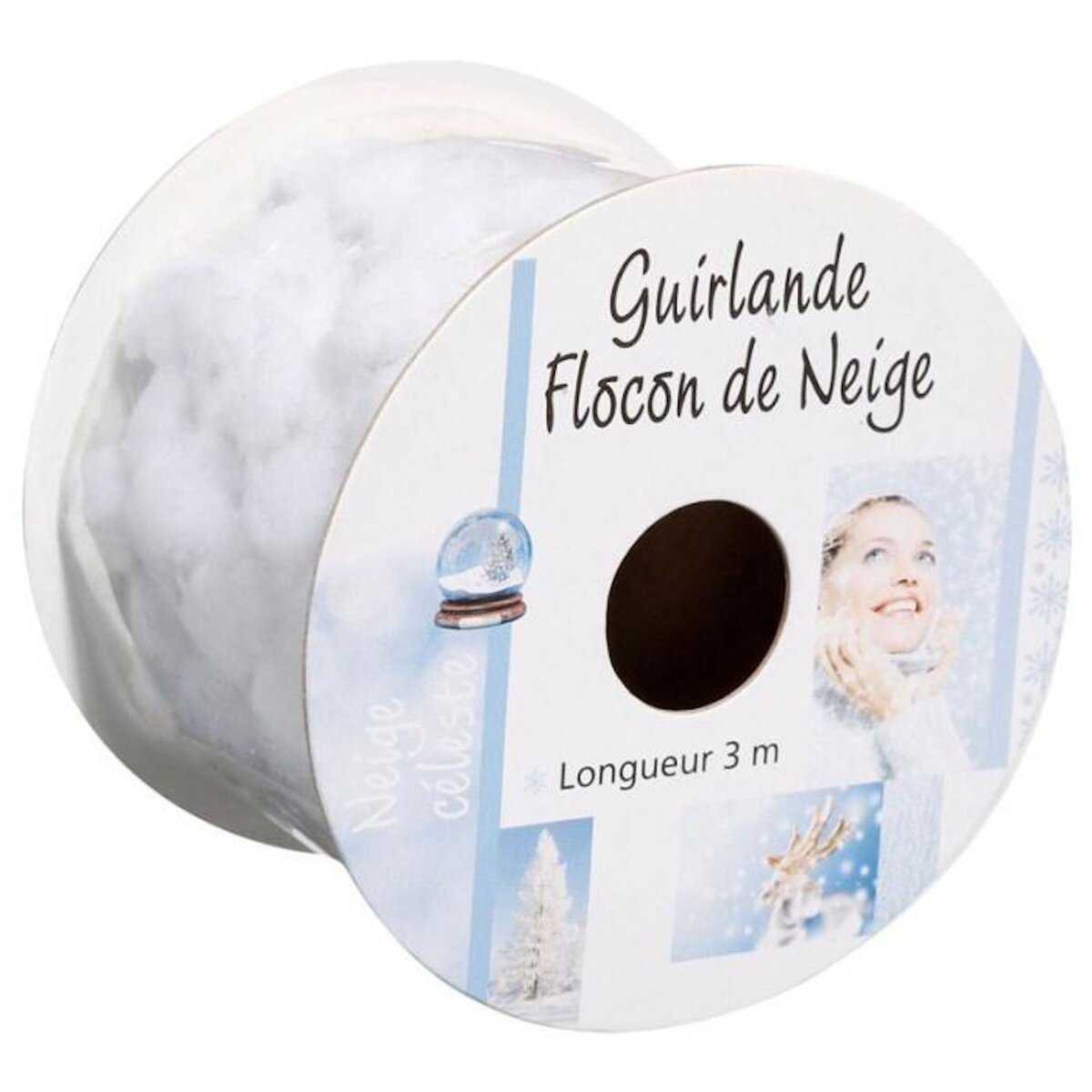FEERIC LIGHT & CHRISTMAS Guirlande de Noël Mini Boules  Polaire  252cm Blanc