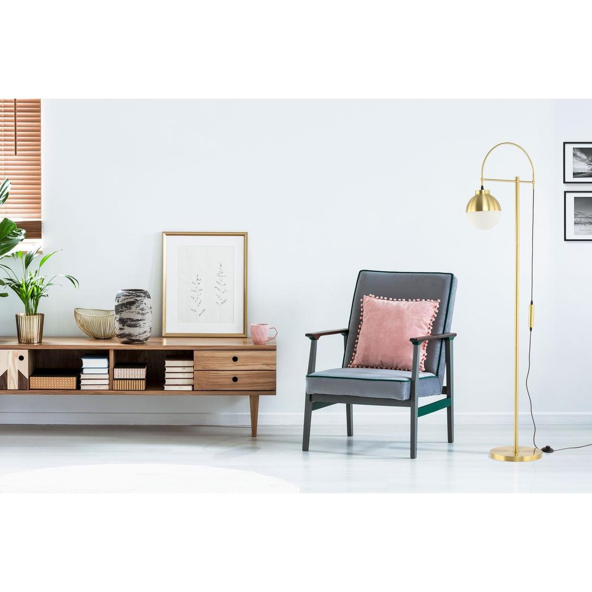Voir la diapositive 2 : Paris Prix Lampadaire design  lavina  160cm or