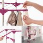 Voir la diapositive 6 : ID MARKET Séchoir à linge vertical pliable 3 niveaux MAXIMA capacité 20M rose