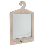 Atmosphera Kids Patère 4 Têtes Avec Miroir  Cintre  29x44cm Naturel