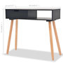 Voir la diapositive 6 : VIDAXL Table console Bois de pin massif 80 x 30 x 72 cm Noir