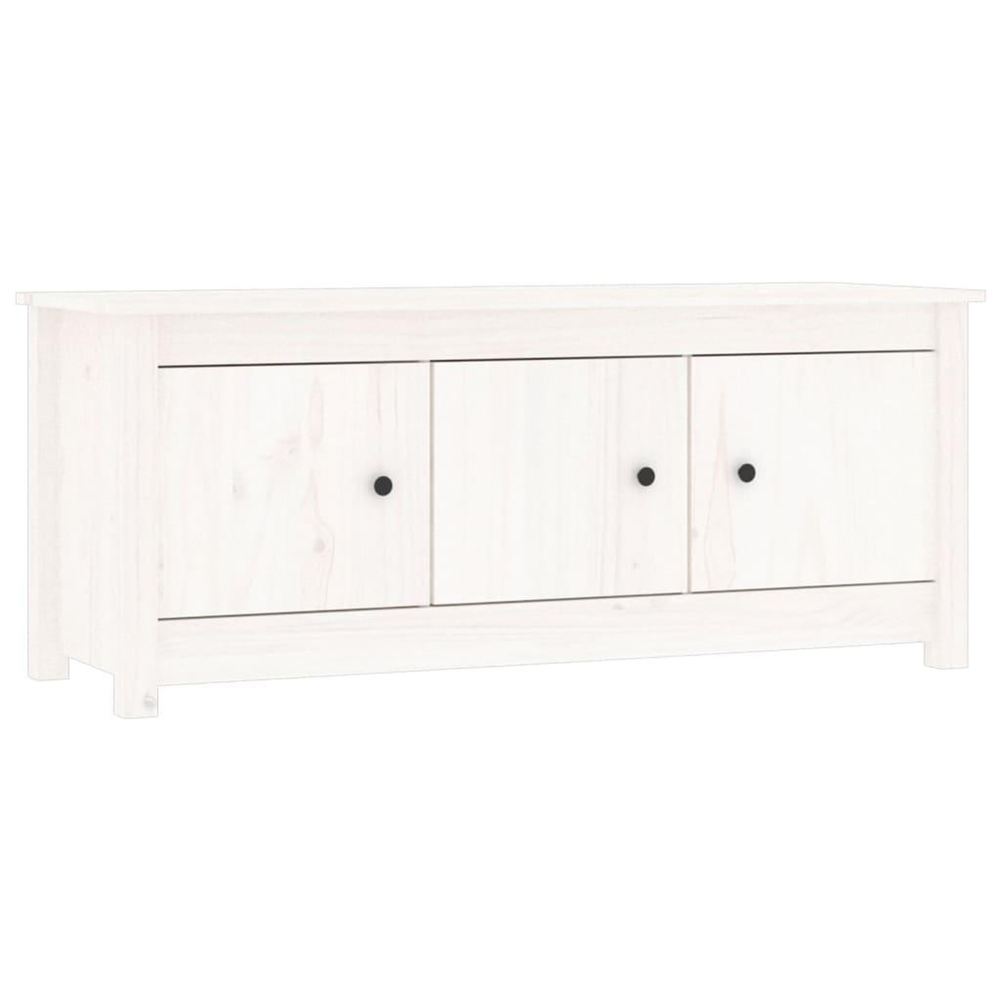 Voir la diapositive 2 : VIDAXL Armoire a chaussures Blanc 110x38x45,5 cm Bois de pin massif