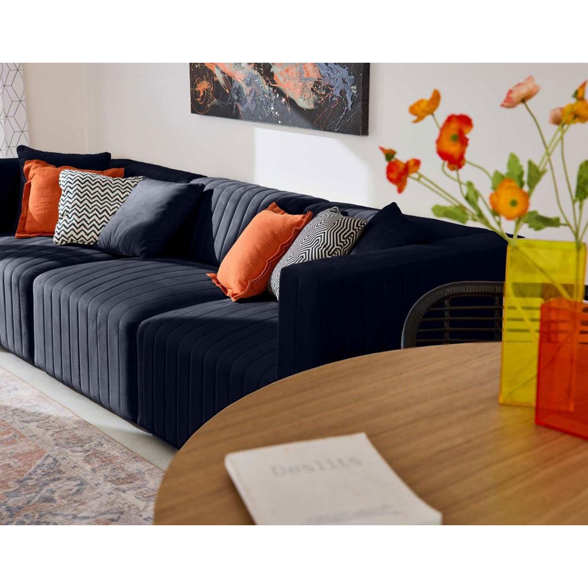 LISA DESIGN Nova - canapé modulable 3 places - en velours