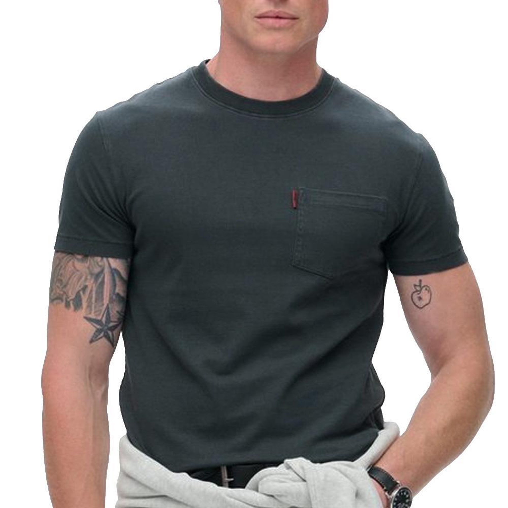 SUPERDRY T Shirt  Foncé Homme Superdry Essential. Coloris disponibles : Gris