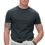 SUPERDRY T Shirt  Foncé Homme Superdry Essential. Coloris disponibles : Gris