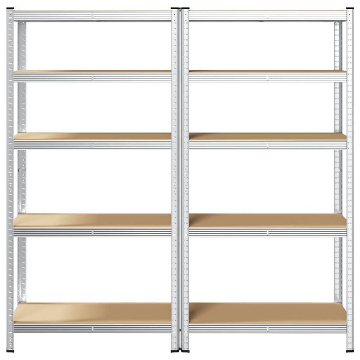 VIDAXL Etageres de rangement a 5 niveaux 2 pcs acier bois d'ingenierie