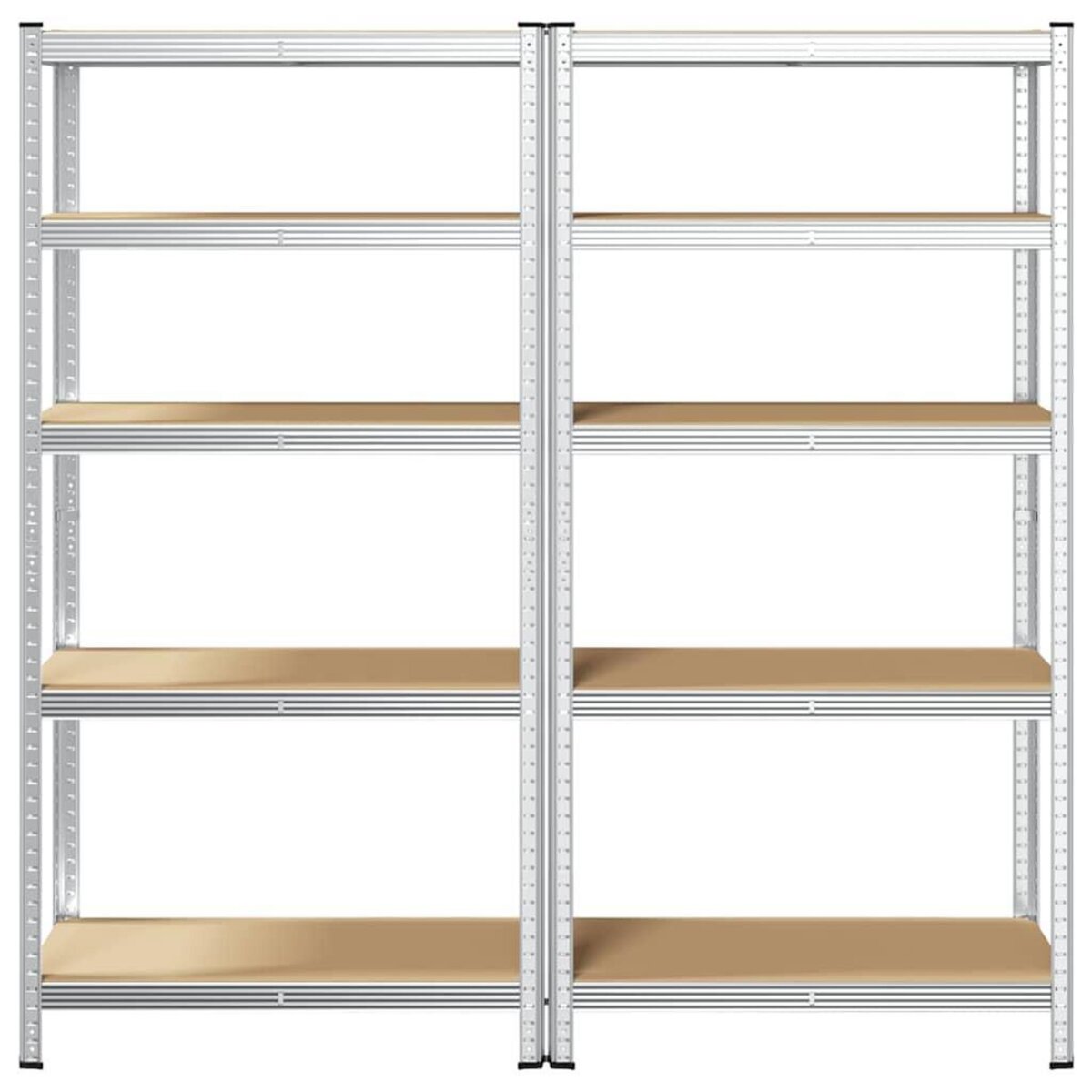 VIDAXL Etageres de rangement a 5 niveaux 2 pcs acier bois d'ingenierie