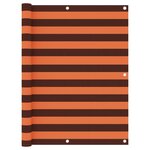 VIDAXL Ecran de balcon Orange et marron 120x400 cm Tissu Oxford