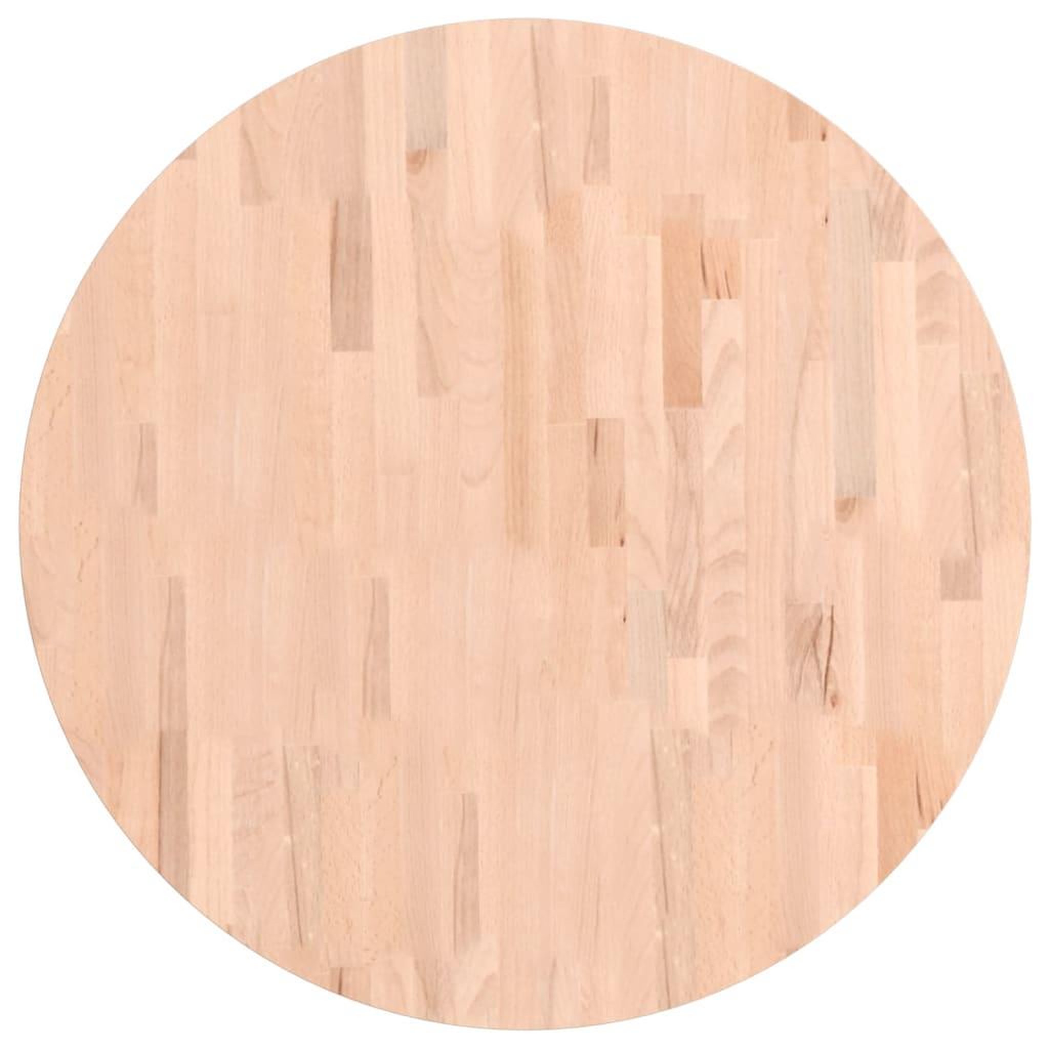 Voir la diapositive 2 : VIDAXL Dessus de table Ø80x2,5 cm rond bois massif de hetre