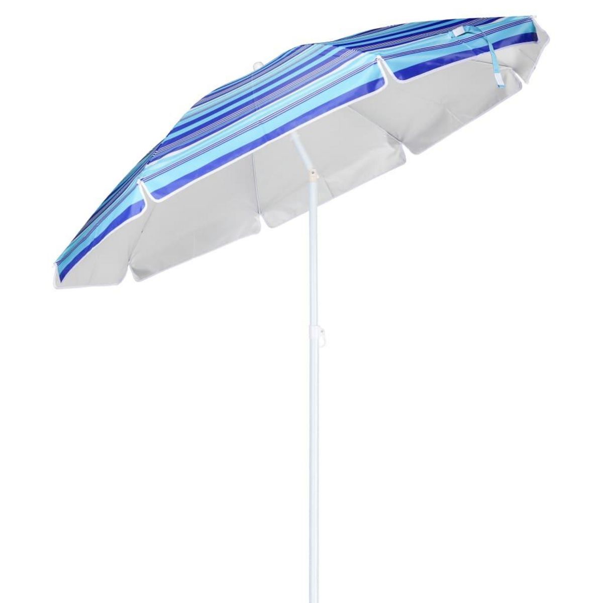 HI HI Parasol de plage 200 cm Bleu a rayures