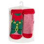 Voir la diapositive 2 : INEXTENSO Lot de 2 paires de chaussettes anti dérapantes lutin de noël bébé