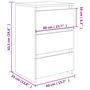 Voir la diapositive 6 : VIDAXL Tables de chevet 2 pcs Gris beton 40x35x62,5 cm Agglomere