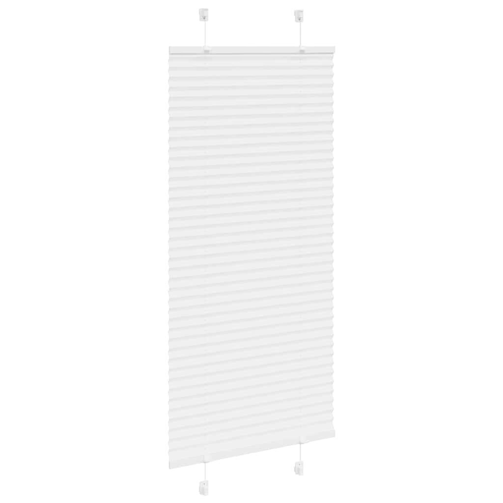 Voir la diapositive 3 : VIDAXL Store plisse blanc 65x100 cm largeur du tissu 64,4 cm polyester