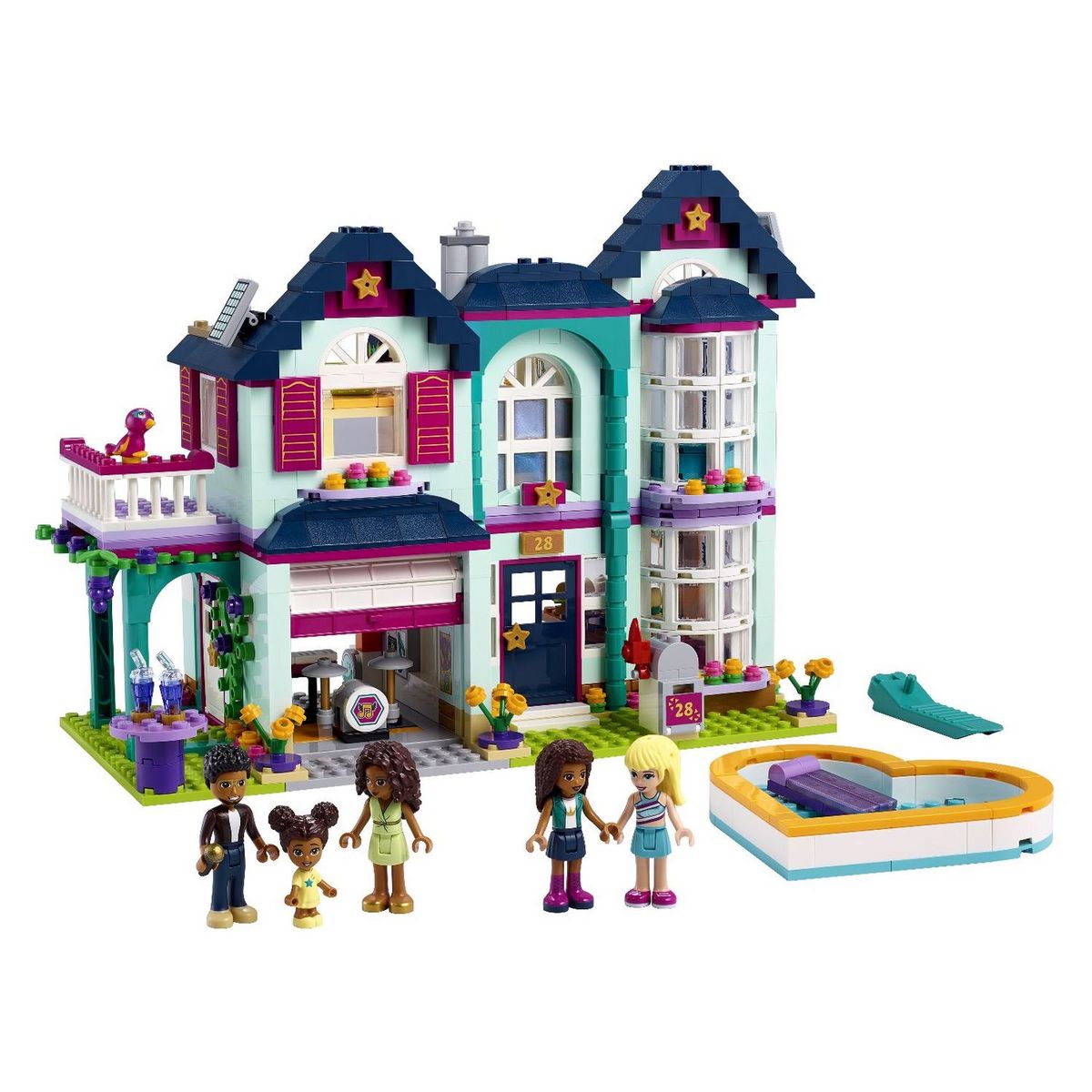LEGO Friends 41449 La Maison Familiale d&rsquo;Andréa, Jouet avec la Maison de Poupées