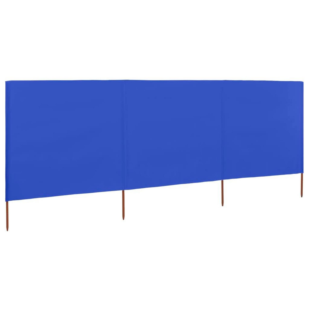 VIDAXL Paravent 3 panneaux Tissu 400 x 80 cm Bleu azure