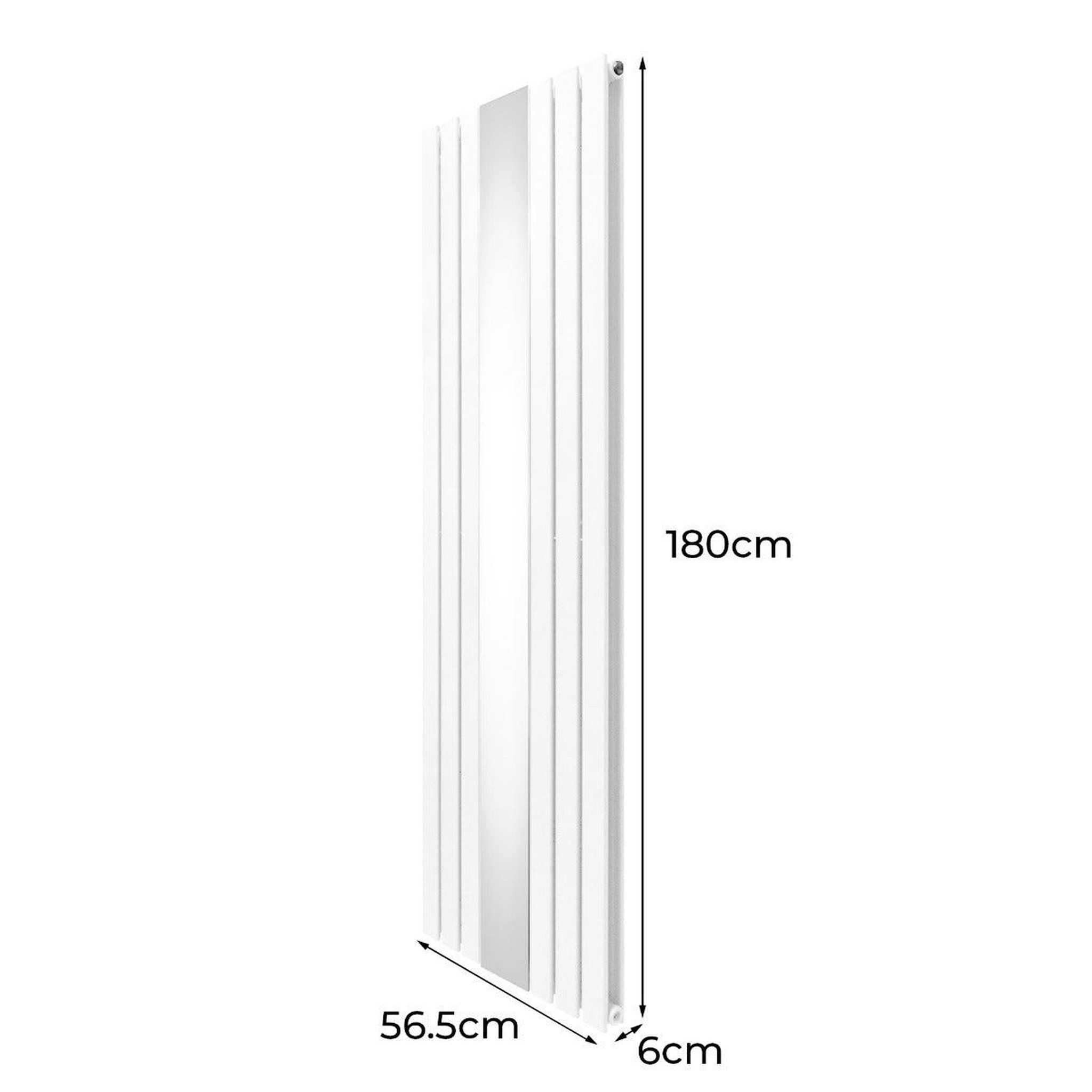 Voir la diapositive 5 : MONSTERSHOP Radiateur plat à miroir & vannes, 2 panneaux - 1800 x 565 mm