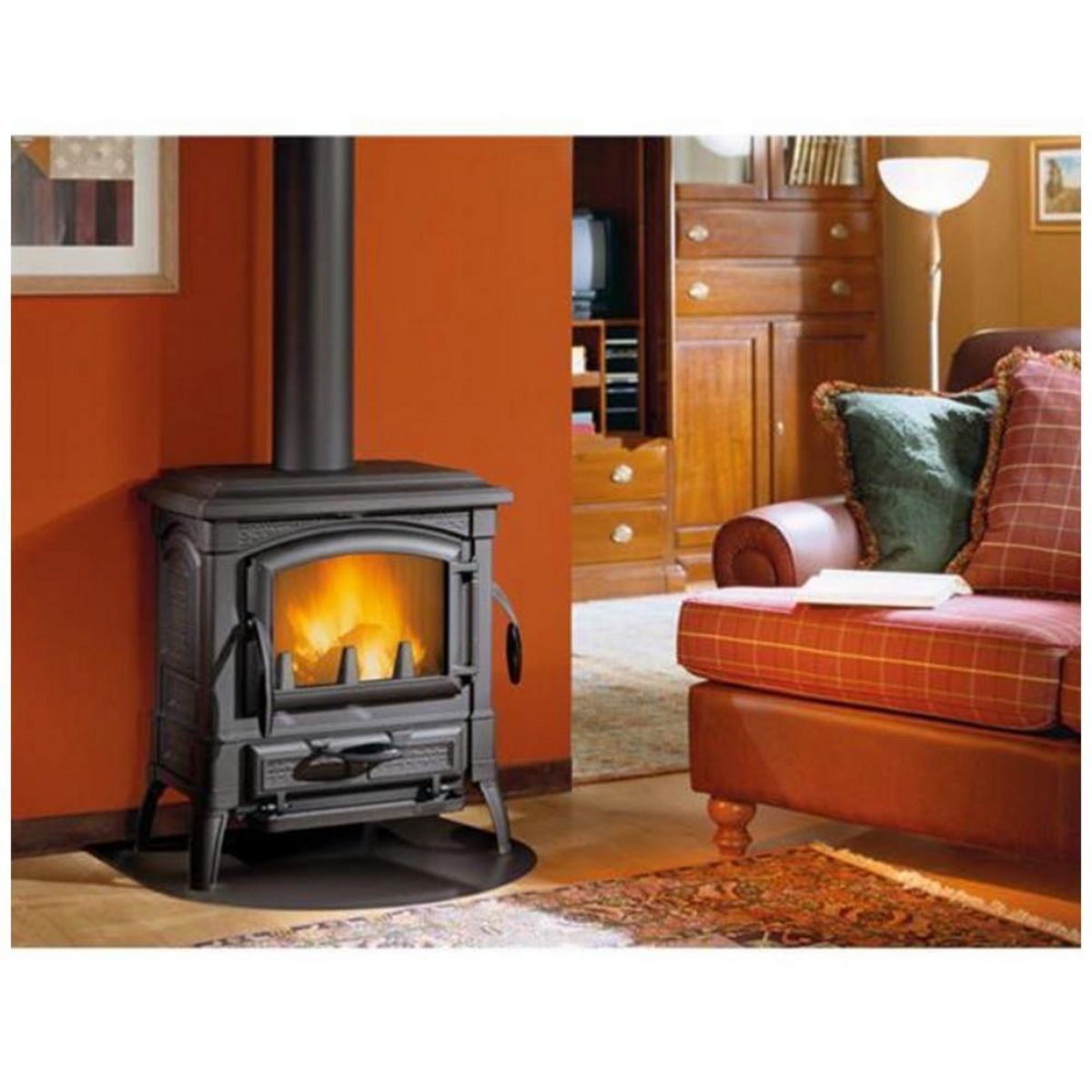 NORDICA EXTRAFLAME Poêle à bois fonte 7.3kw noir - isettaevo4.0