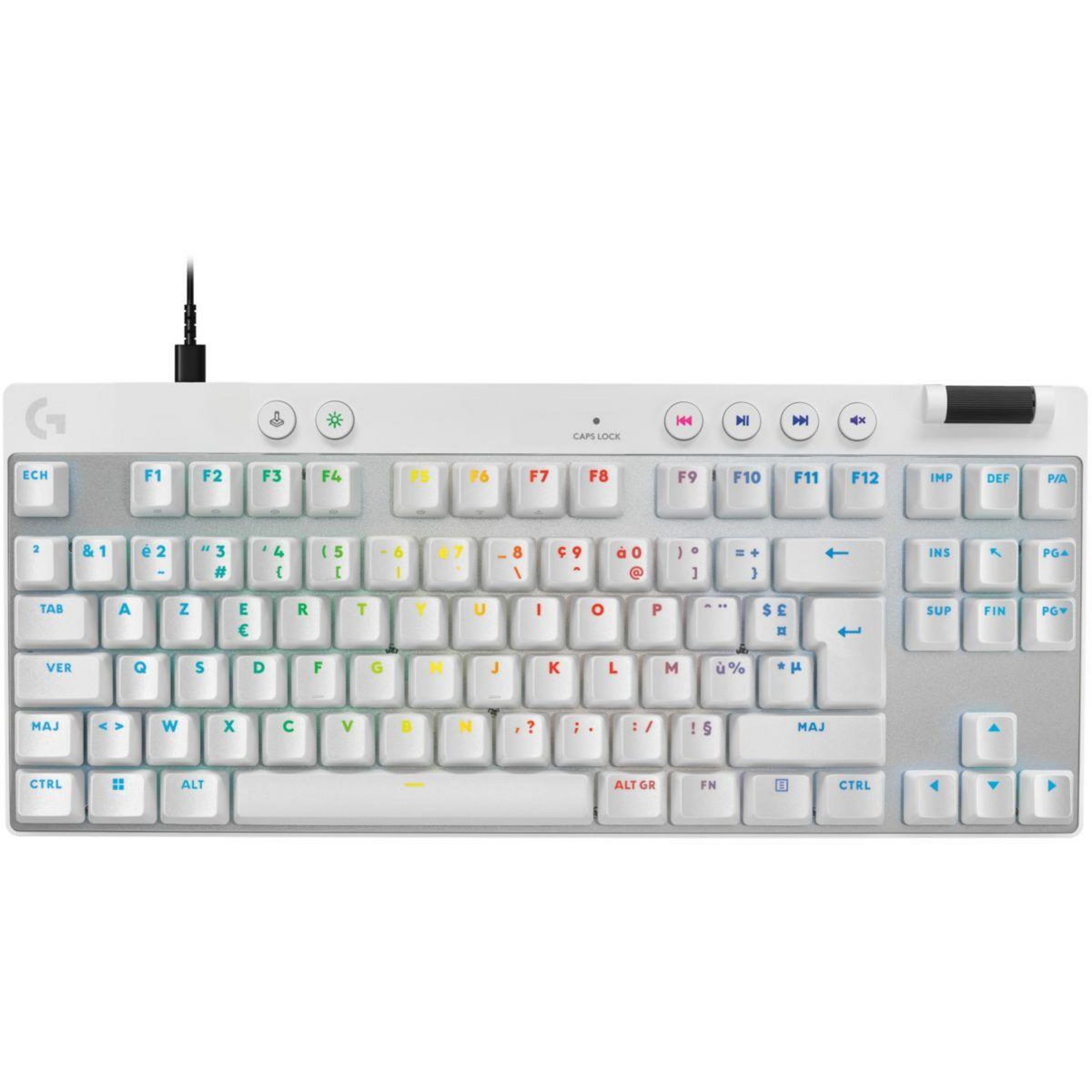 Logitech Clavier gamer G Pro X TKL Rapid Blanc