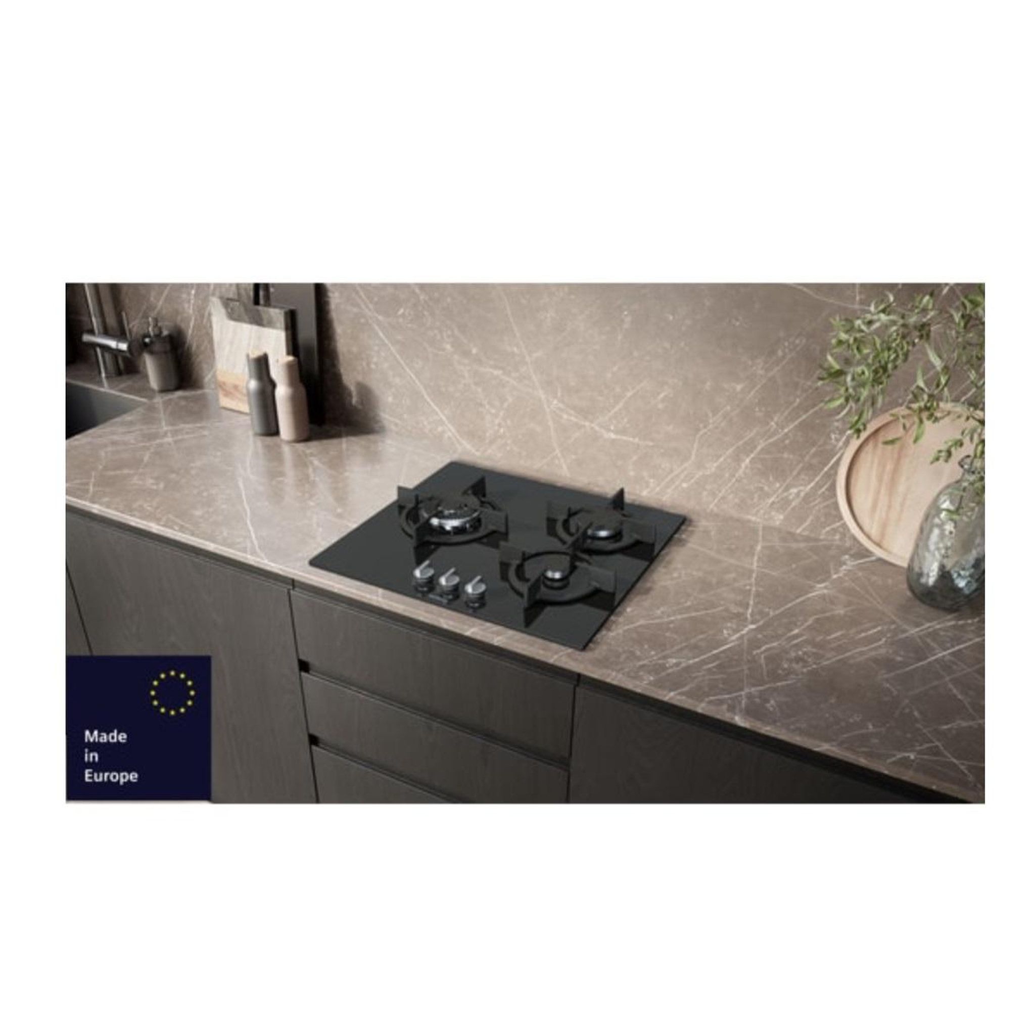 Voir la diapositive 5 : Siemens Table de cuisson gaz 60cm 3 feux 8000w - EP6A6CI10