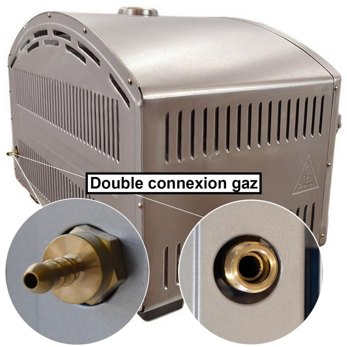 Kemper Four à pizza à gaz 4800W Cuisson pierre réfractaire 250 à 400°C Spatule Incluse KEMPER