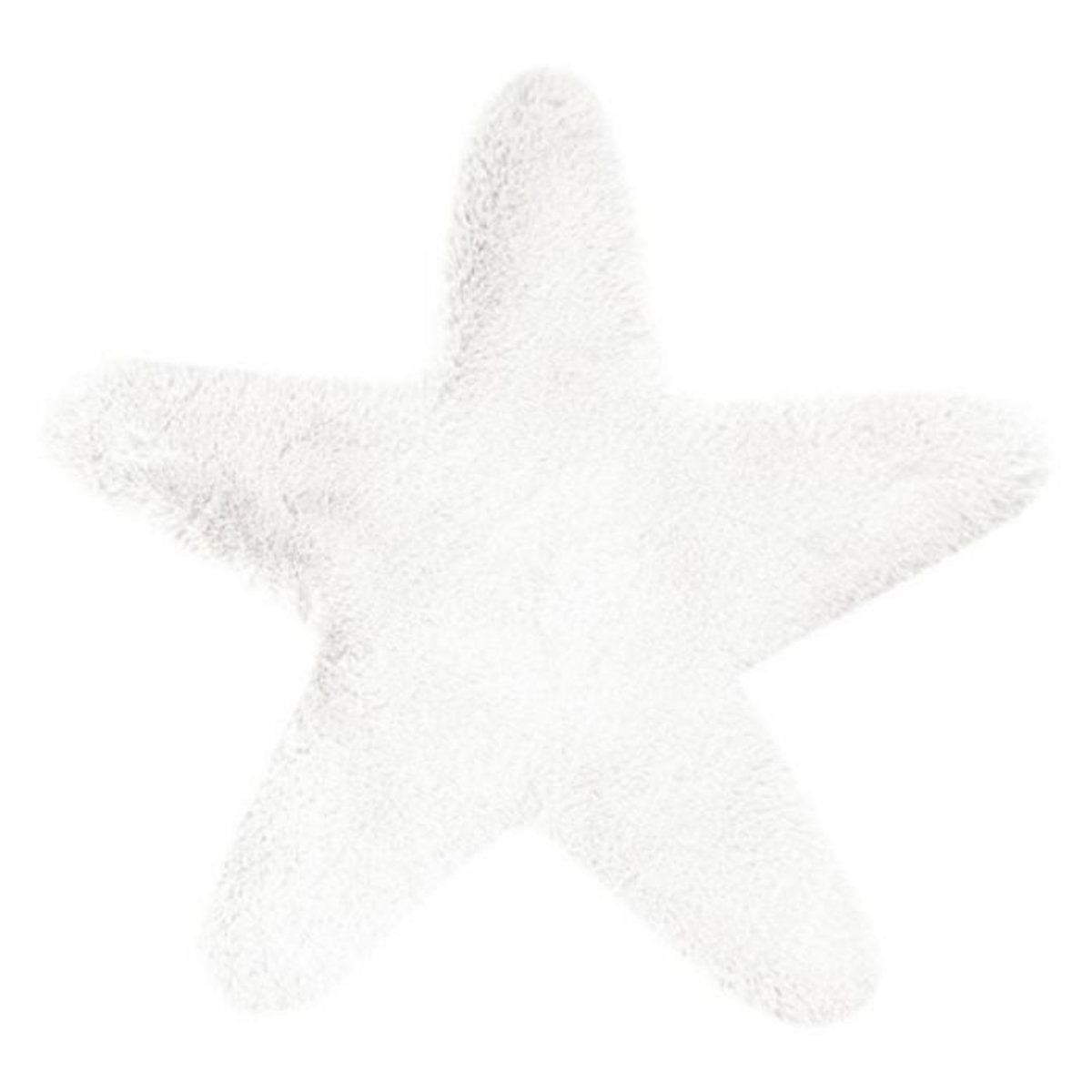 Paris Prix Tapis Déco Enfant  Lovely Star  60x63cm Blanc