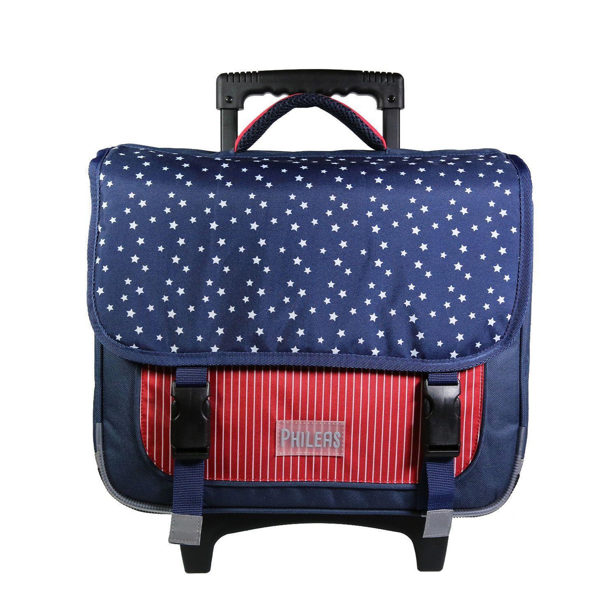 Bagtrotter BAGTROTTER Cartable à roulettes 38 cm Phileas Bleu USA