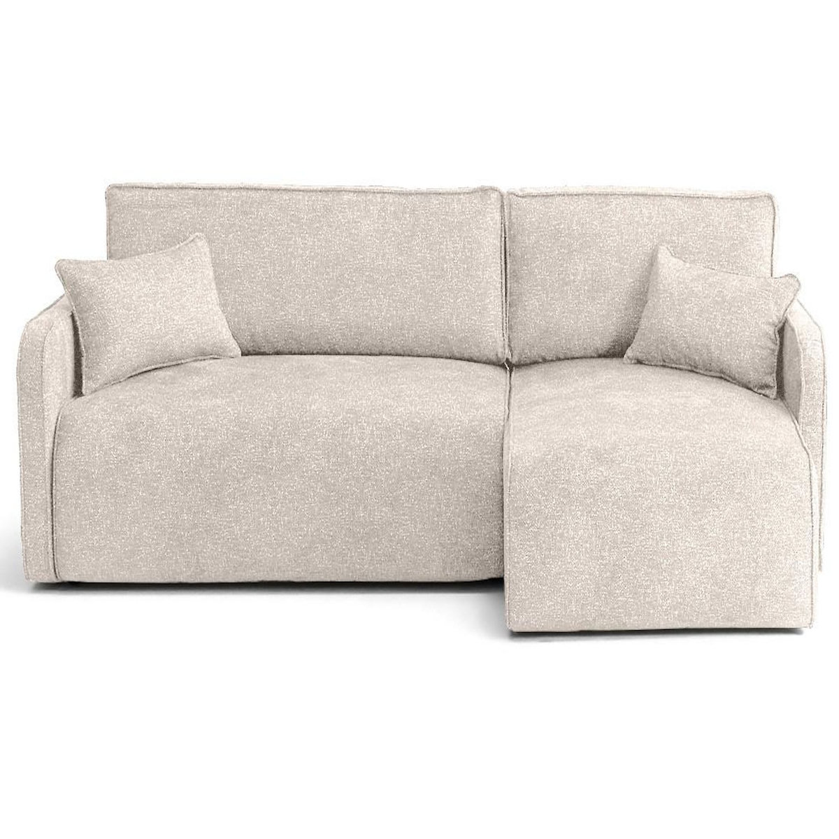 LISA DESIGN Apolline - canapé d'angle réversible 4 places convertible avec coffres en tissu moucheté