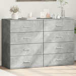 VIDAXL Buffets 2 pcs gris beton 60x39x80 cm bois d'ingenierie