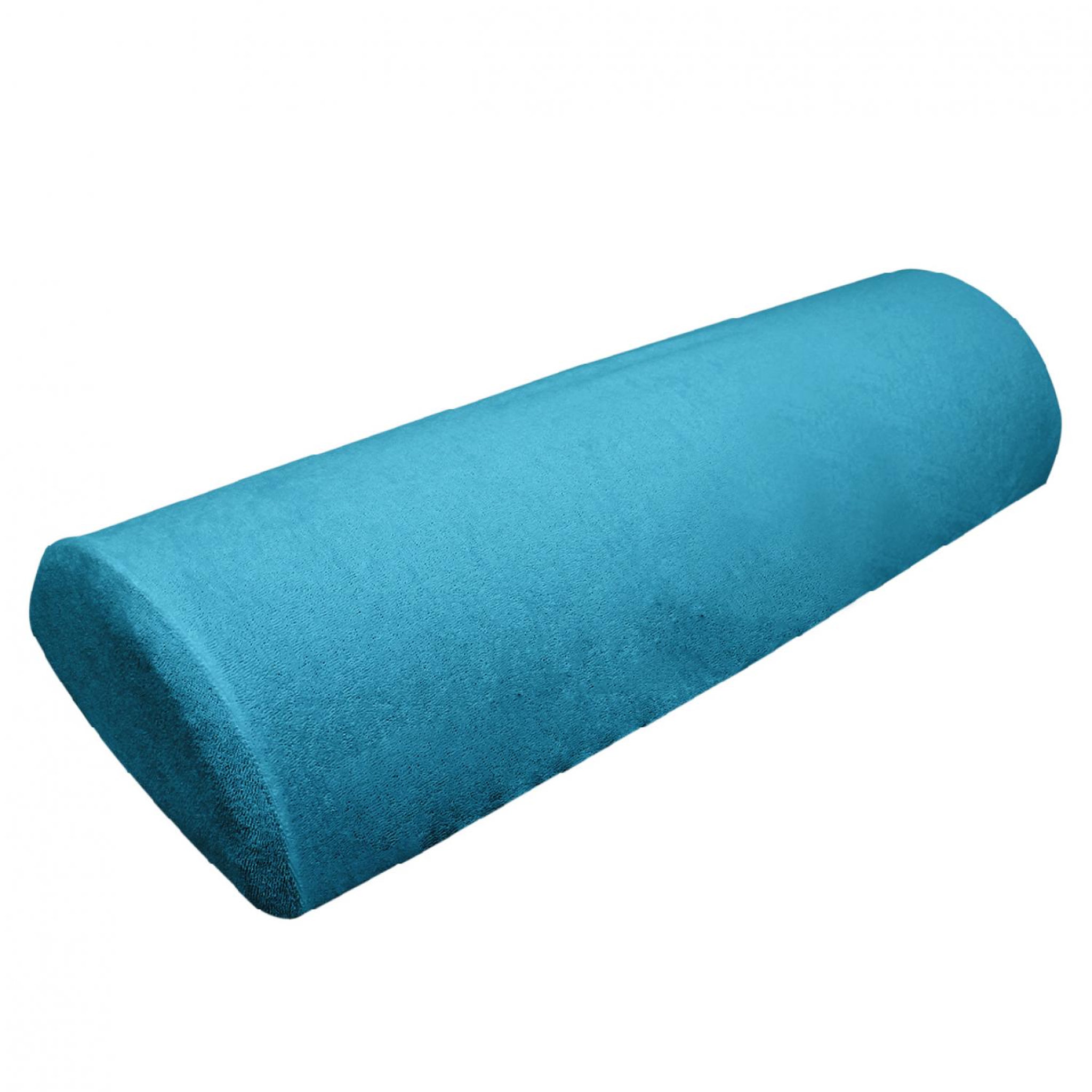 Voir la diapositive 1 : VIVEZEN Drap housse de protection en éponge pour coussin demi-rond 66 cm x 22 cm x 12 cm de table de massage - Bleu turquoise