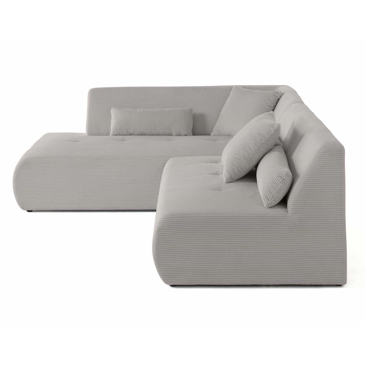 LISA DESIGN Onyx - canapé modulable d'angle gauche - 5 places - en velours côtelé