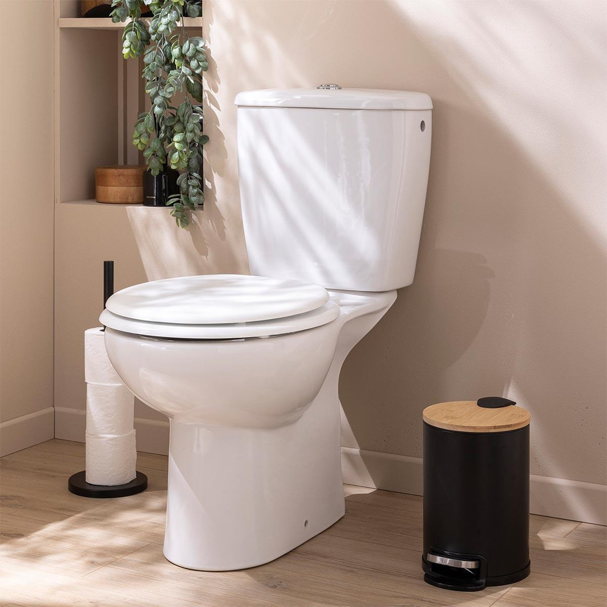Voir la diapositive 6 : Douceur d'Intérieur Poubelle de salle de bain  mobelle  3l noir