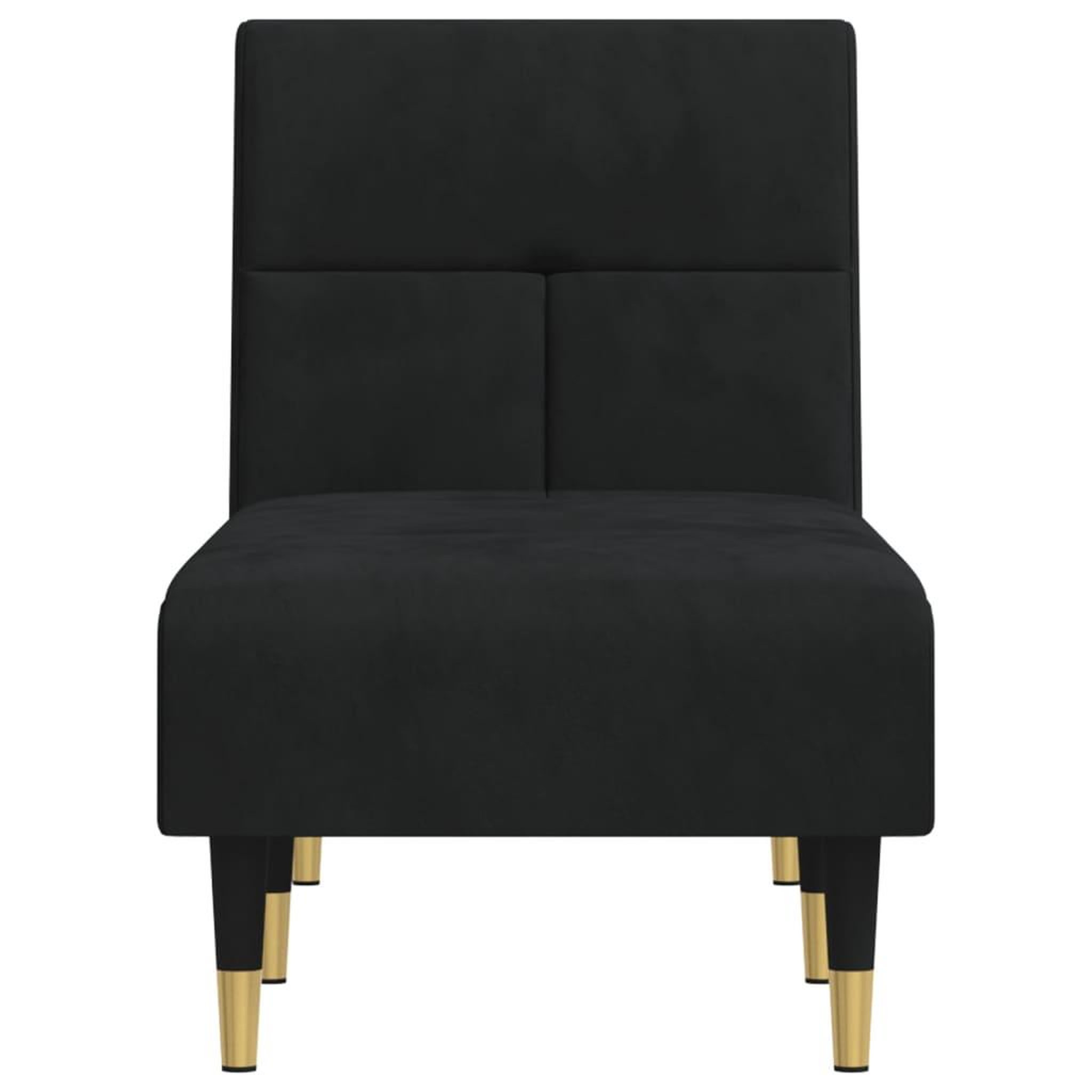 Voir la diapositive 4 : VIDAXL Chaise longue noir velours