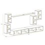 Voir la diapositive 4 : Paris Prix Ensemble Meuble TV  Switch XXV  280cm Naturel & Blanc