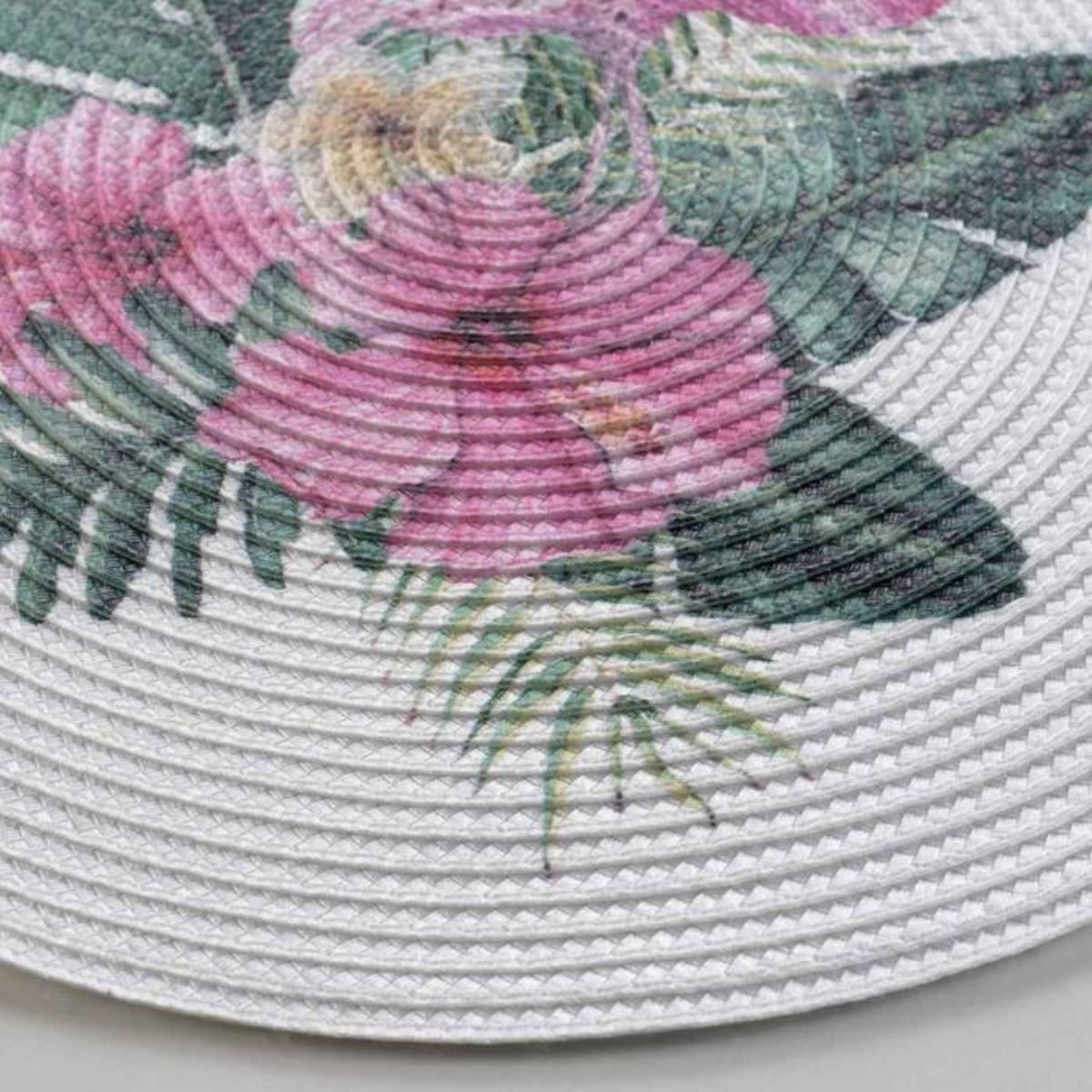 Paris Prix Set de Table Imprimé  Flamant  35cm Blanc