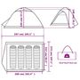 Voir la diapositive 6 : VIDAXL Tente de camping a dome 4 personnes vert impermeable