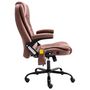 Voir la diapositive 3 : VIDAXL Chaise de bureau de massage marron clair similicuir daim