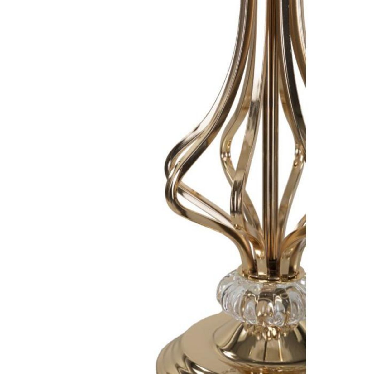 Paris Prix Lampe à Poser Imitation Plume  Tarty  54cm Or & Blanc