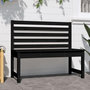 Voir la diapositive 3 : VIDAXL Banc de jardin noir 109 cm bois massif de pin