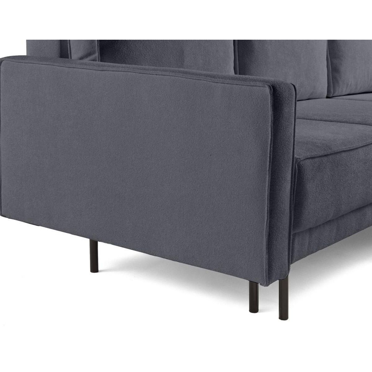 BEST MOBILIER Charlie - canapé d'angle réversible 4 places - convertible avec coffre - en tissu