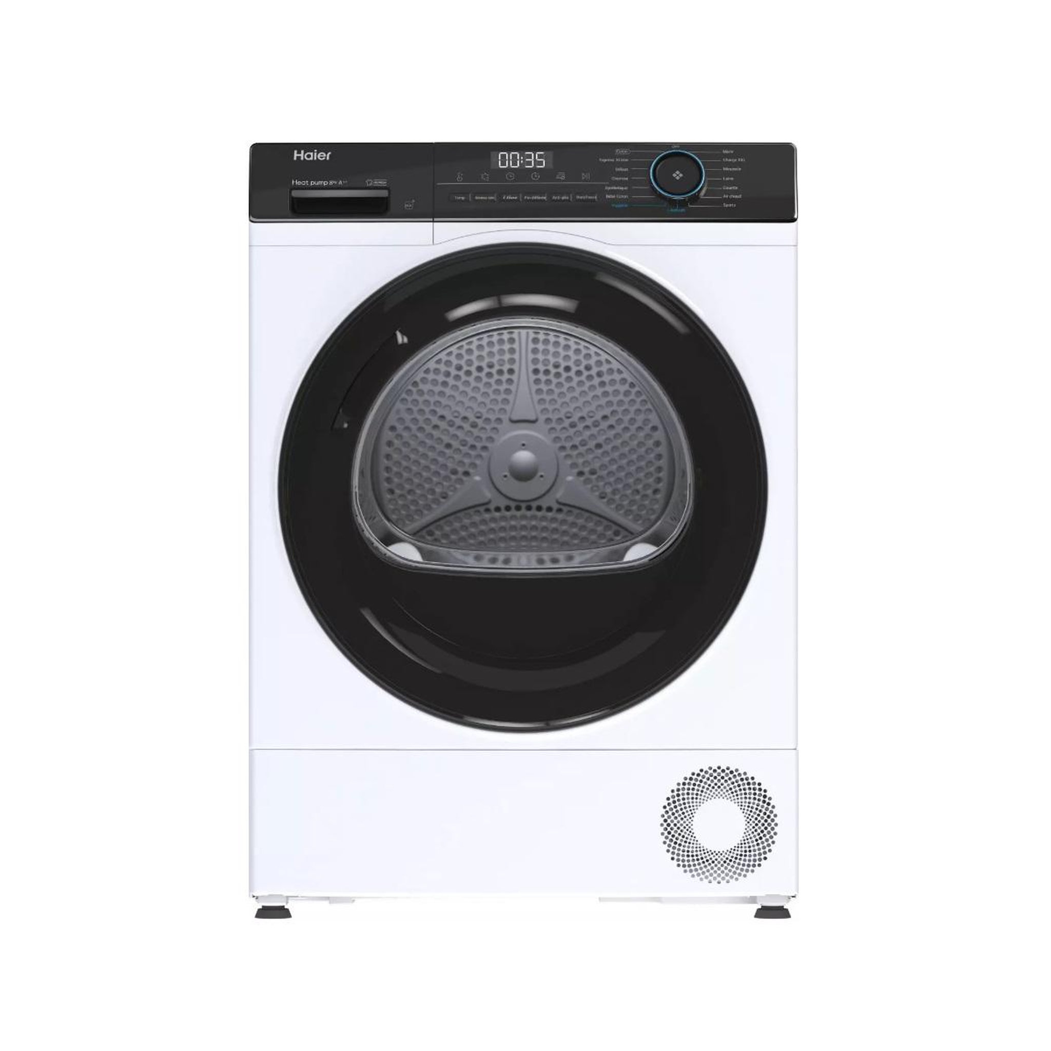 HAIER Sèche-linge pompe à chaleur 60cm 8kg blanc - hd80-a2939e-fr