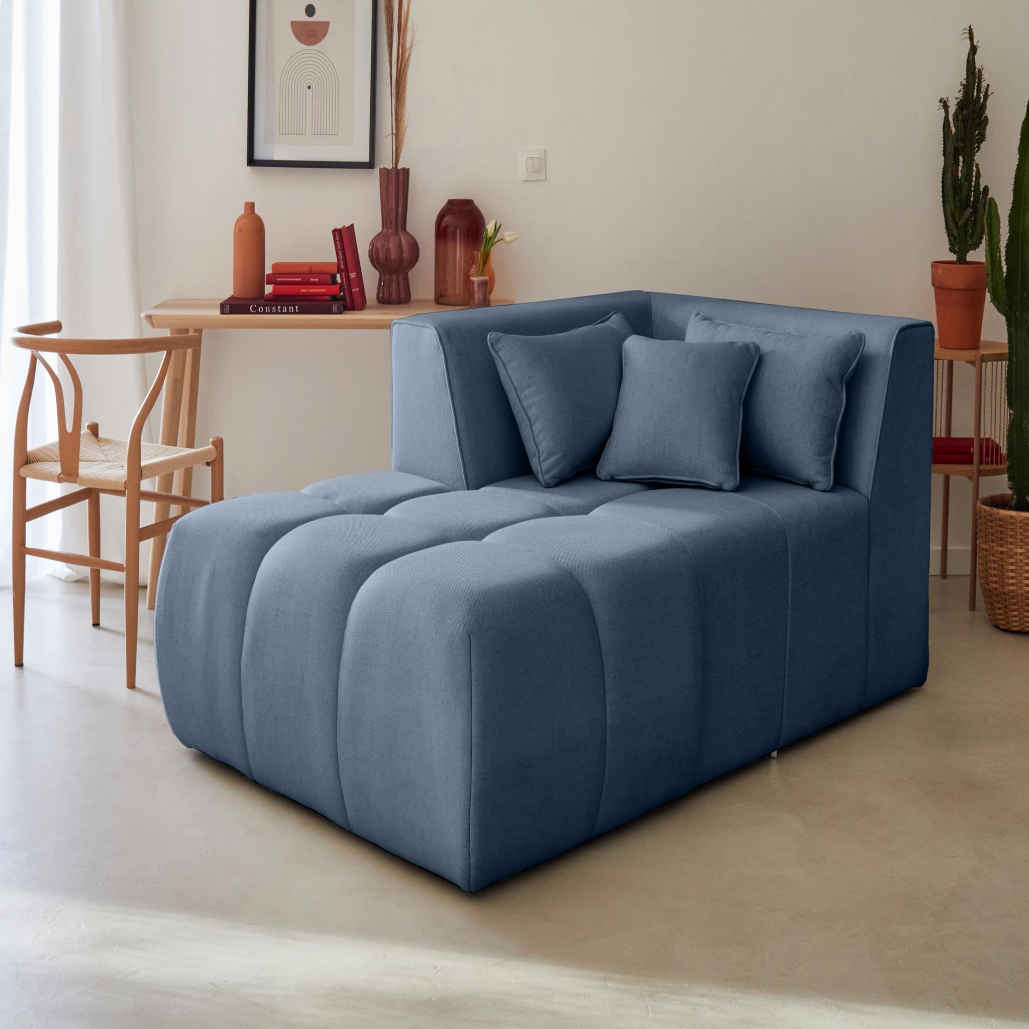 Voir la diapositive 4 : LISA DESIGN Caracas - canapé modulable d'angle gauche - 4 places - en tissu