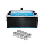 MSpa Spa rigide MSPA 6 places 4 coussins hydromassages. 8 filtres et bâche incluse 160 cm x 65 cm
